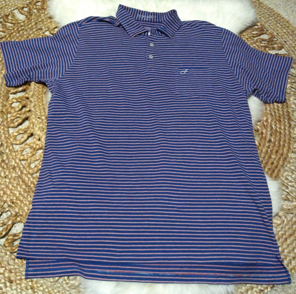 B.DRADDY Striped Polo shirt men's size Large